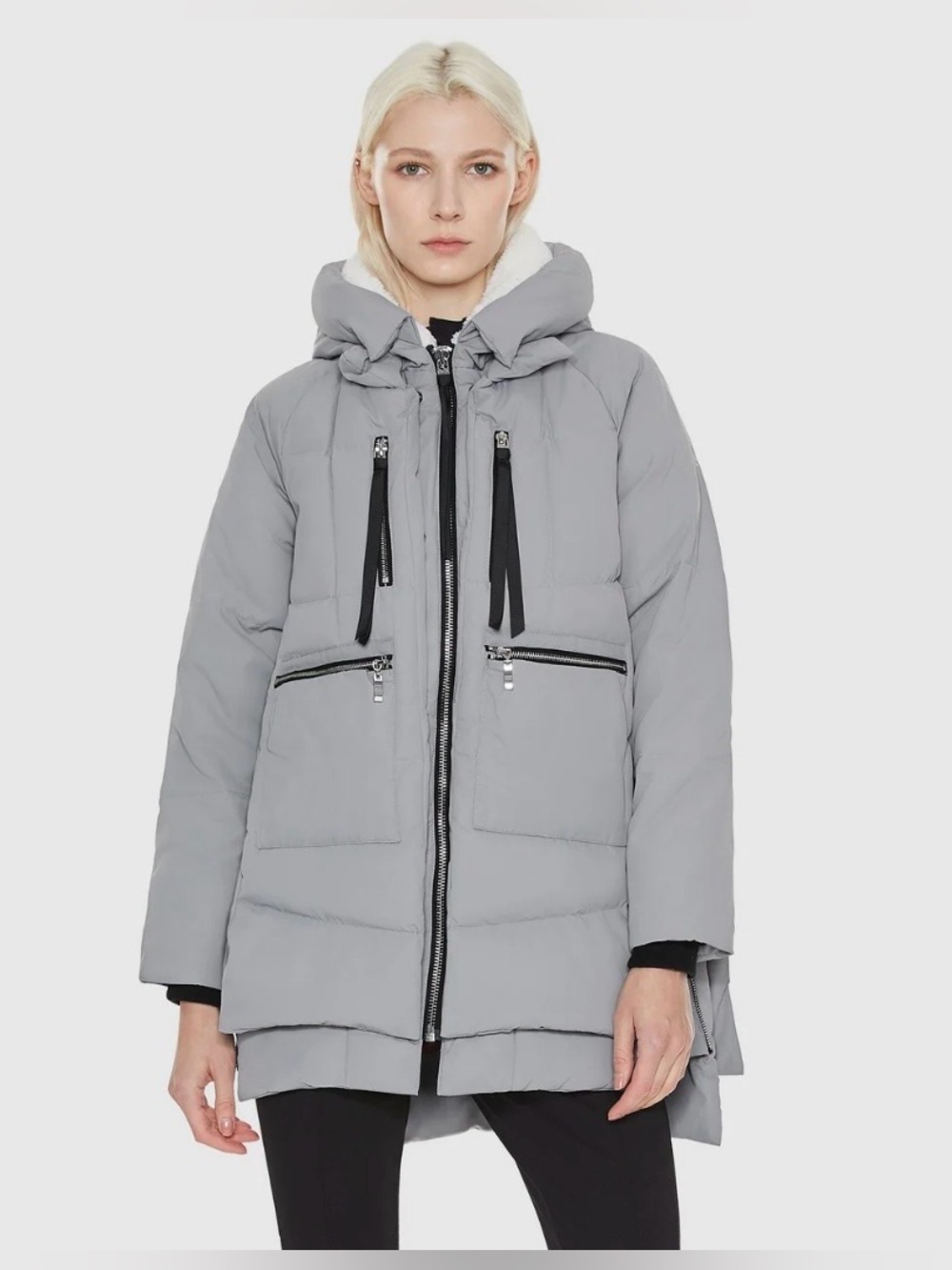 Orolay 092 Universe® Women's Thickened Down Light Gray Puffer Jacket